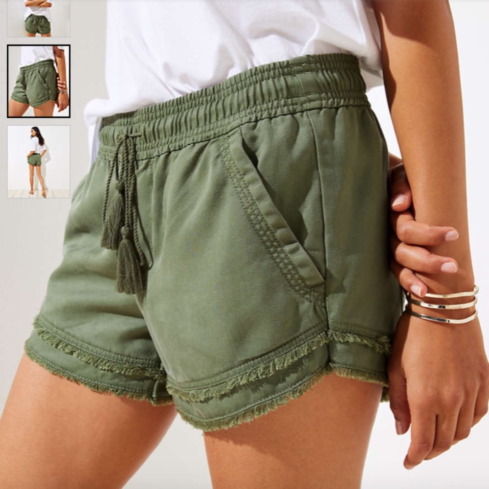 LOFT GREEN SHORTS